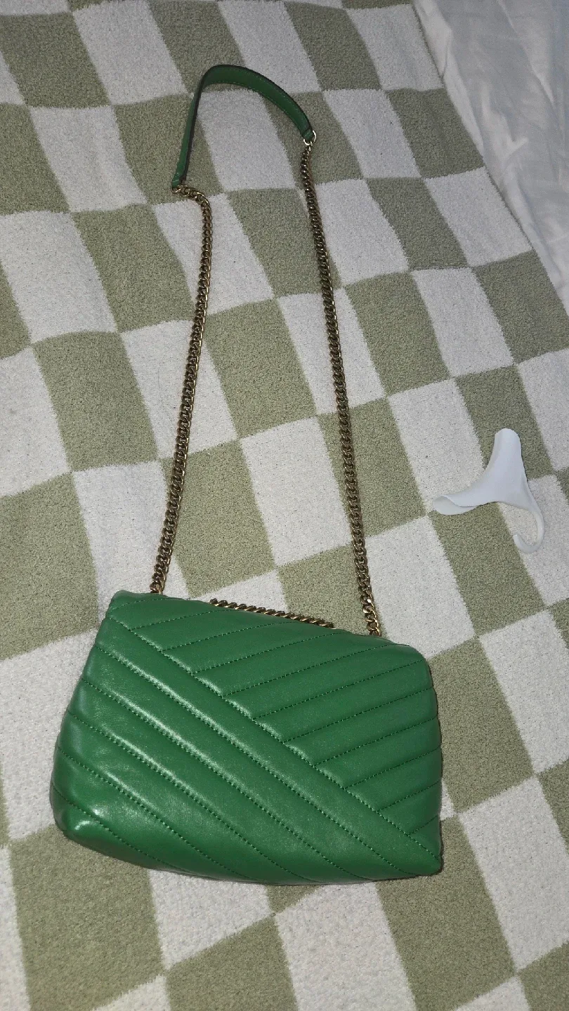 Tory Burch Green Leather Shoulder Bag image indicator(4)
