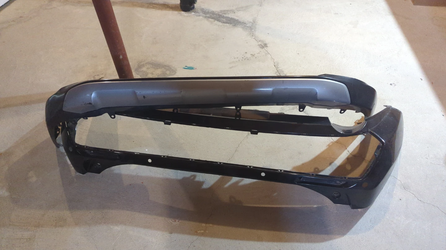 Car Bumper - Black & Silver