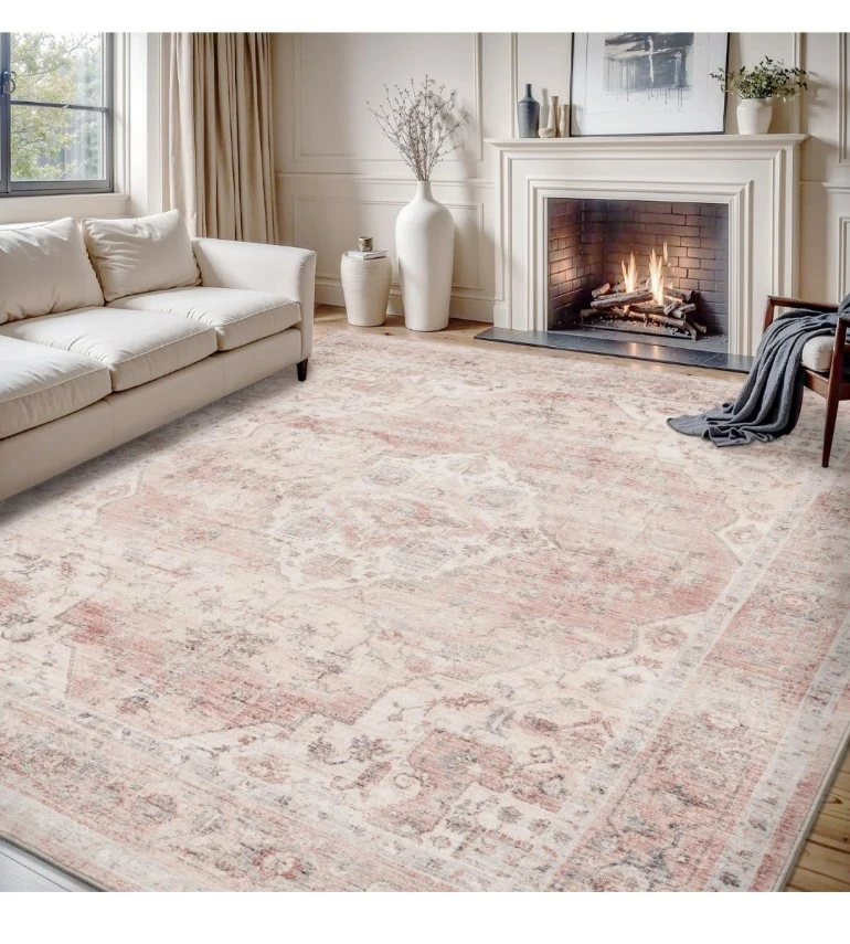 9x12 ft Pink Area Rug - Brand New