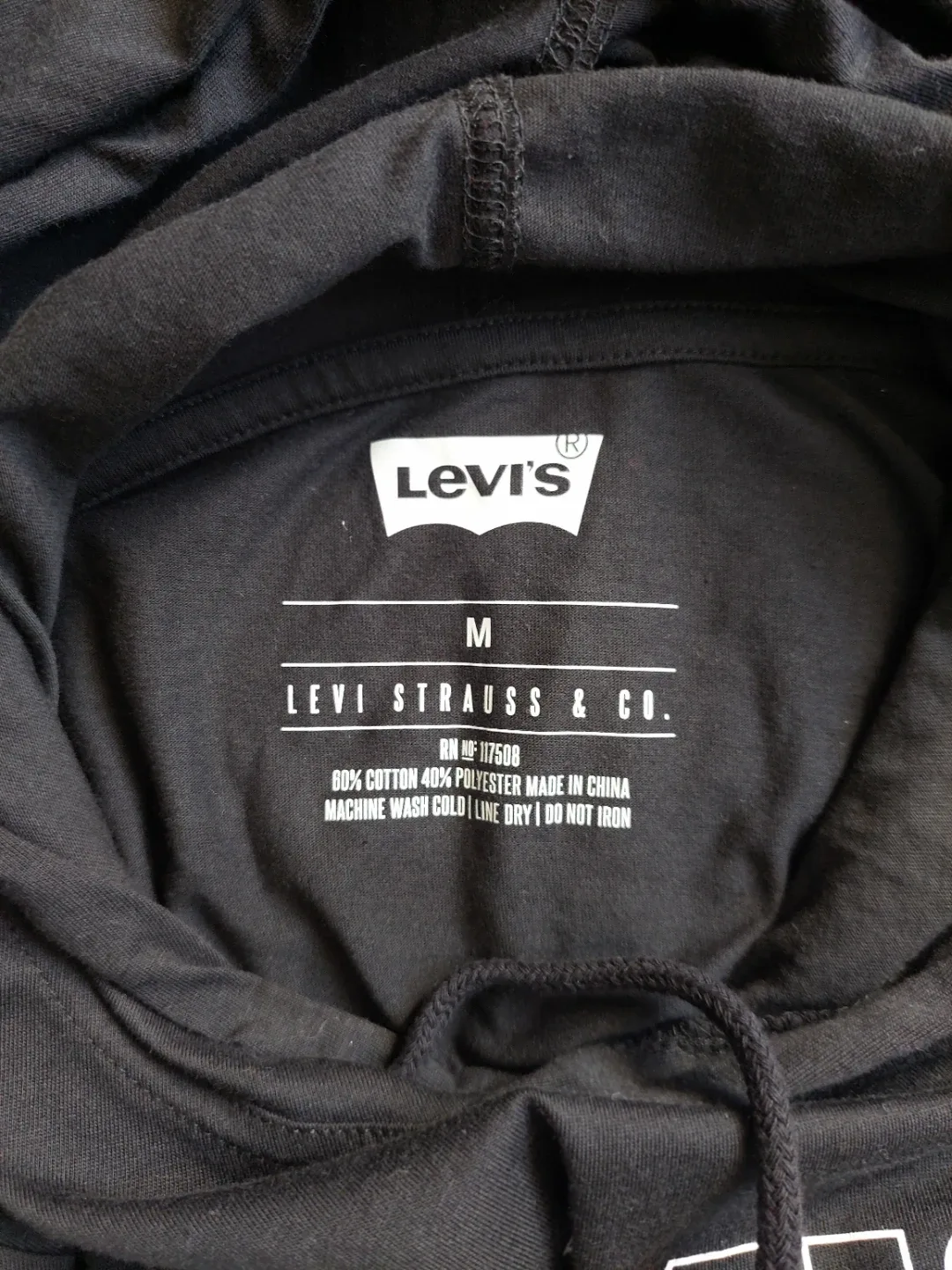 New - Levi's Black Graphic Hoodie - Size M  N̈WOT image indicator(4)