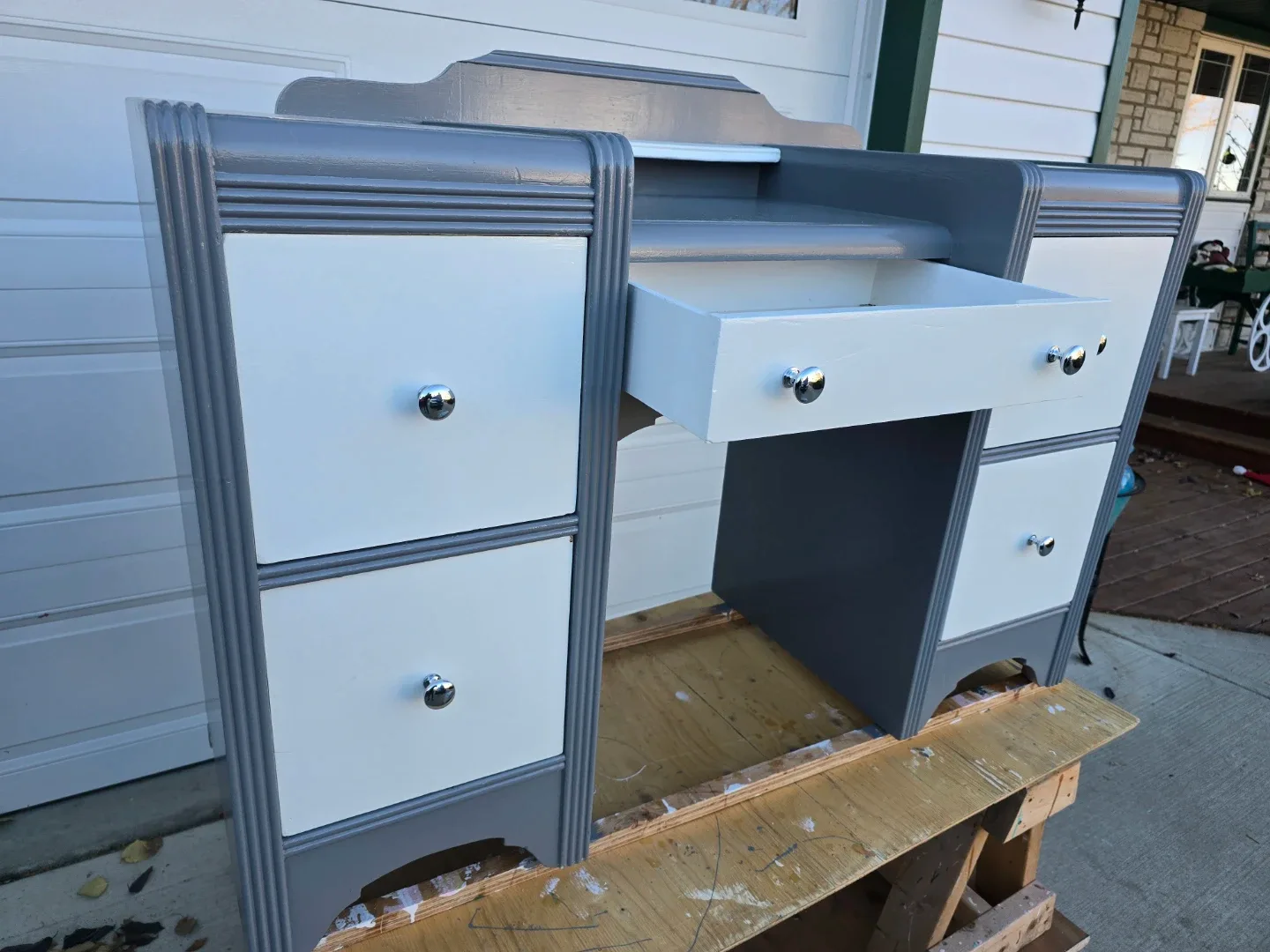 Vanity and matching stool