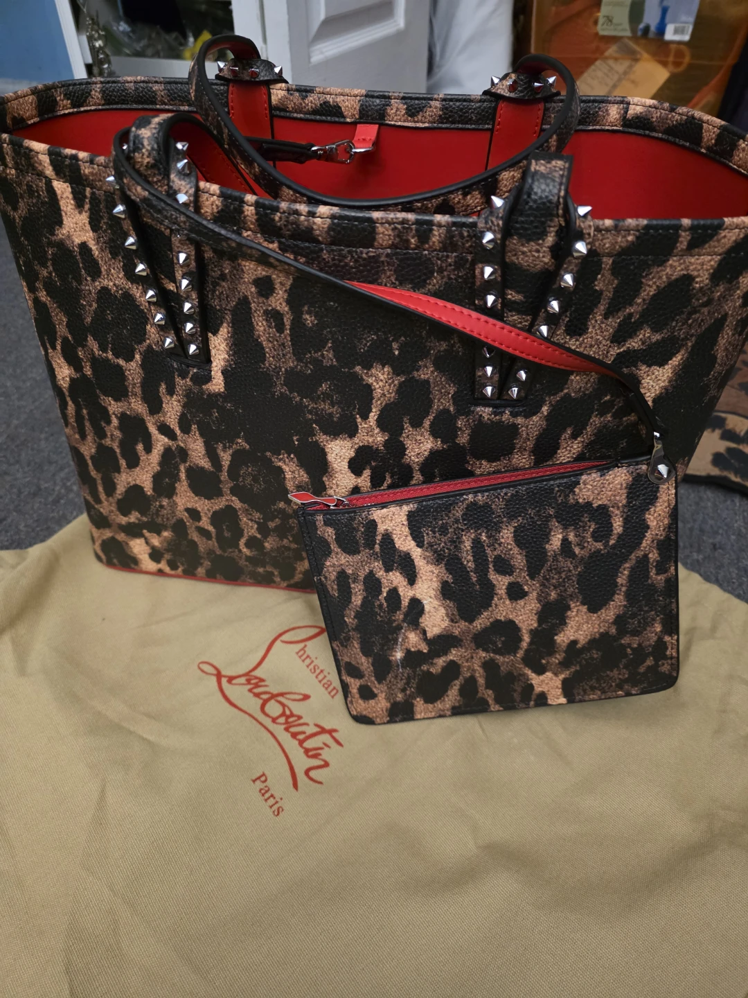 Christian Louboutin Leopard Print Tote Bag