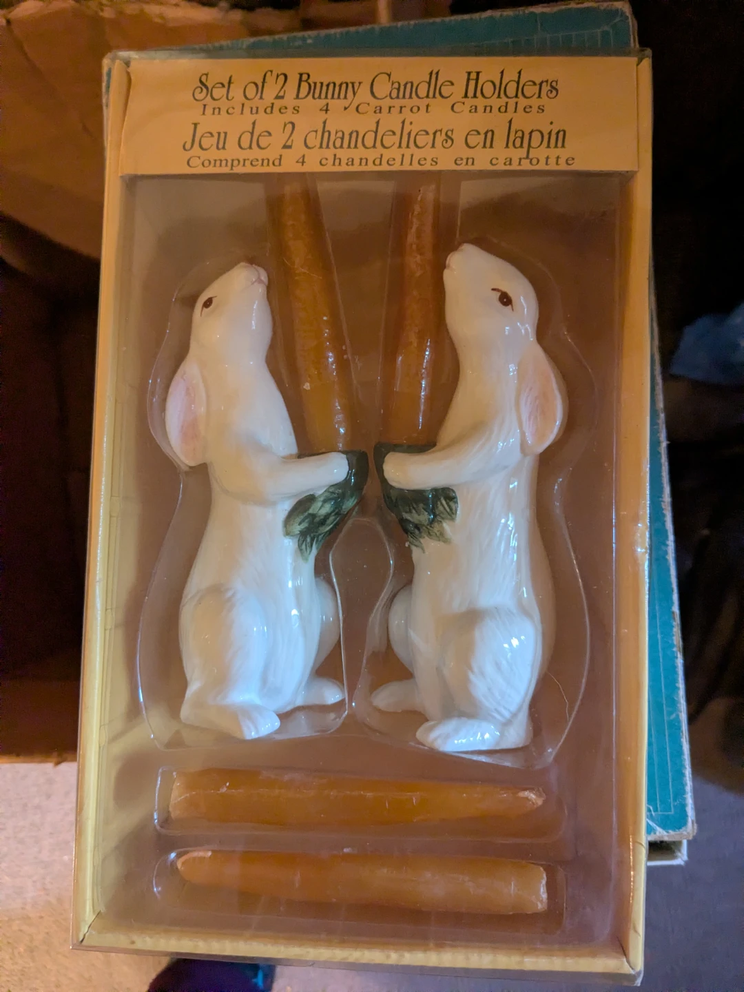 Set of 2 Bunny Candle Holders