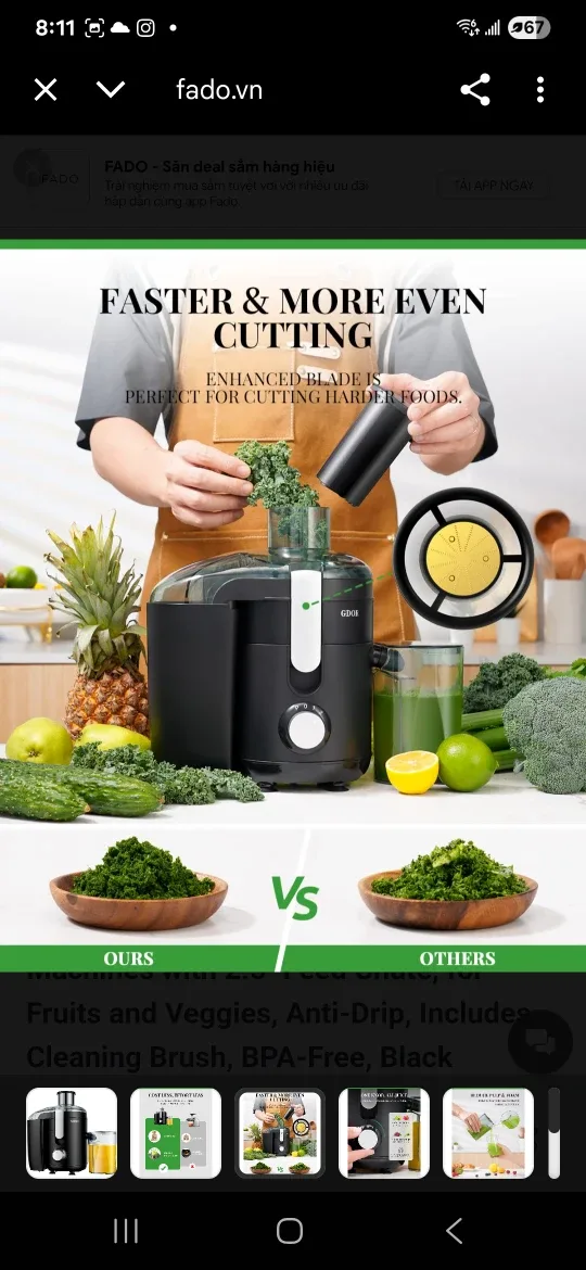 GDOR Slow Juicer - Fruits & Veggies image indicator(5)