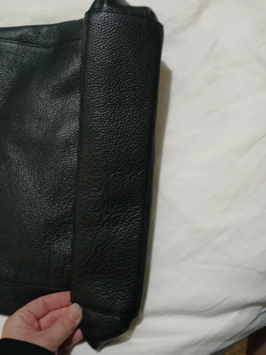 Michael Kors Genuine Black Pebbled Leather Shoulder Bag image indicator(7)