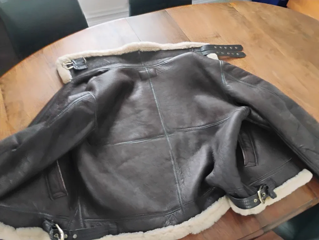 Authentic air force jacket real leather and sheepskin image indicator(5)