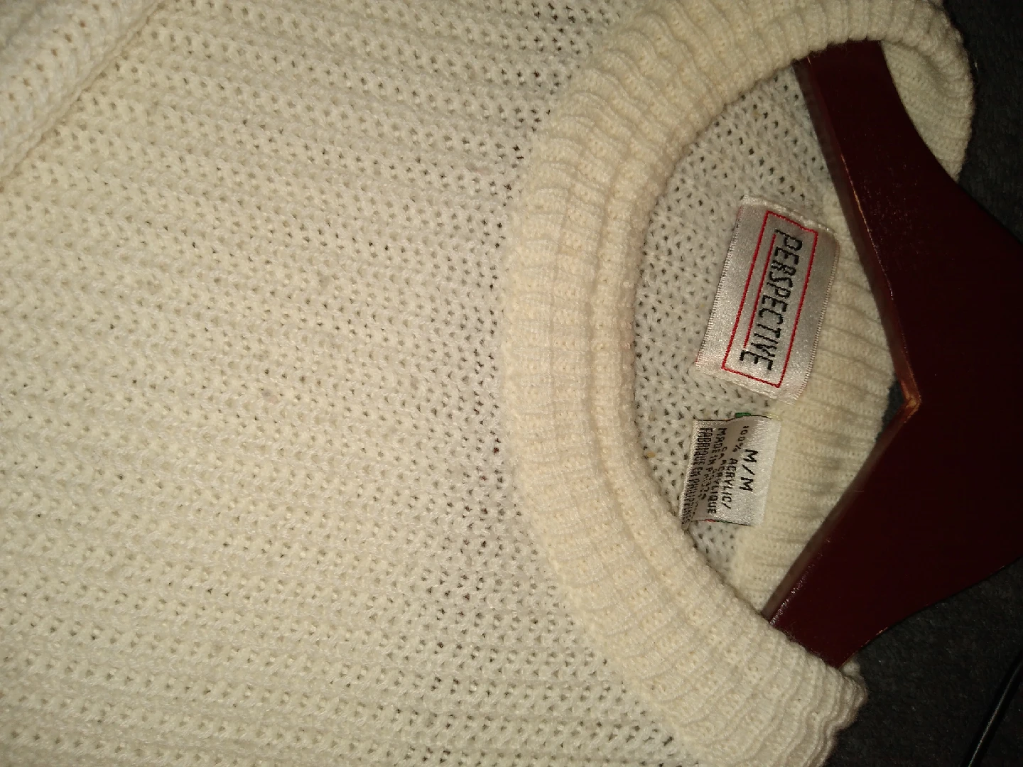 Perspective Cream Knit Sweater - Size M/M - photo 3