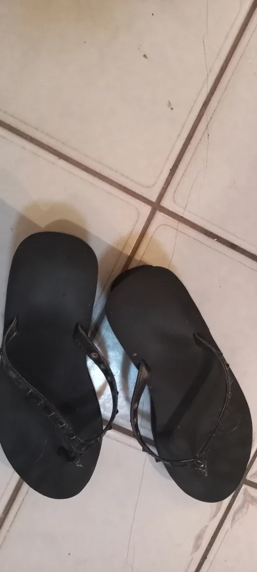 Black Wedge Flip Flops
