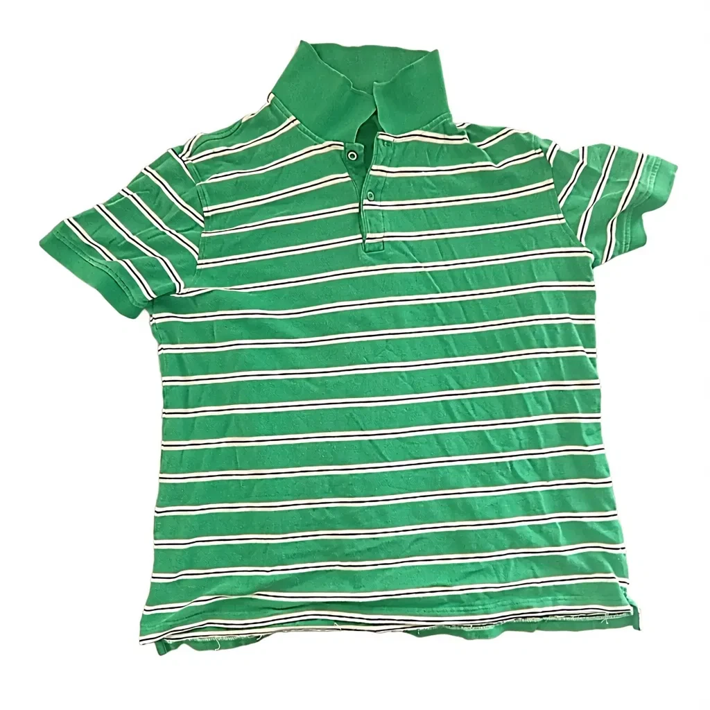 Green Striped Polo Shirt