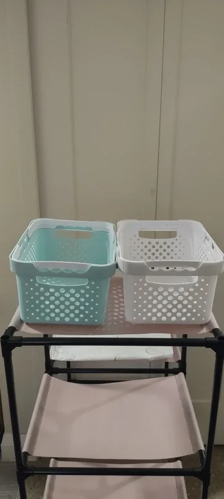 shoes rack or  Unitmultiple storage (Black Metal & Canvas S) image indicator(4)