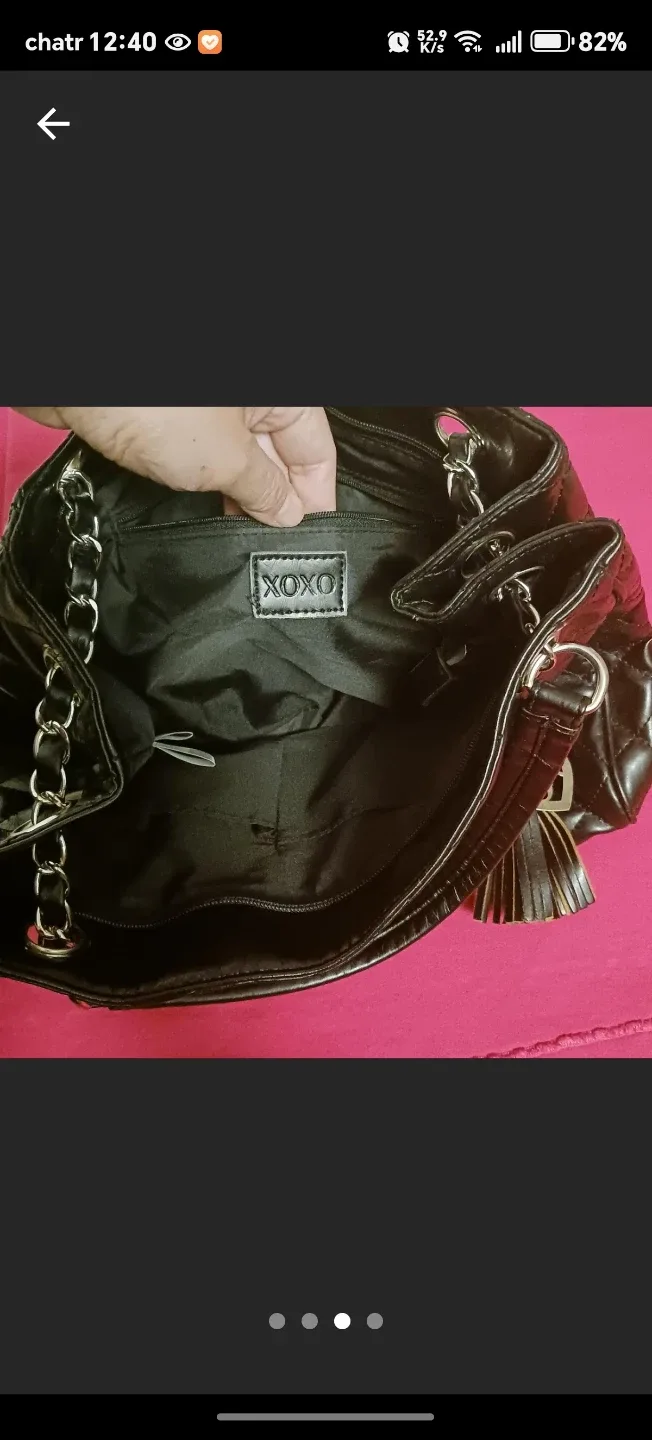 XOXO Black Quilted Shoulder Bag image indicator(3)