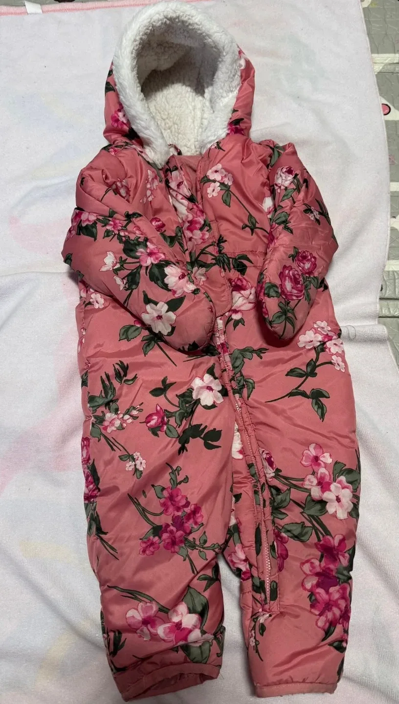 Infant girl snowsuit 9-12 months