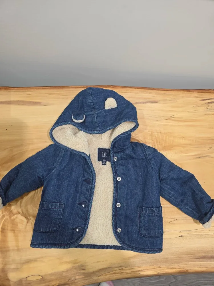 GAP Denim Sherpa Jacket (18-24 Months)