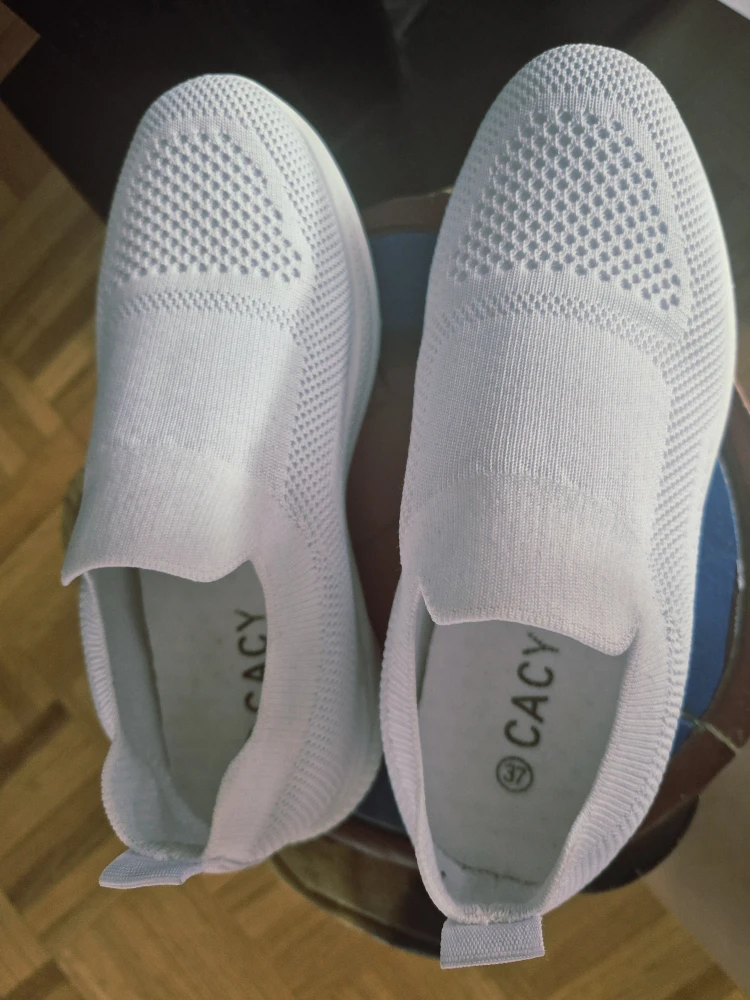 Cacy White Slip-On Sneakers - Size 37 (6.5) - photo 4
