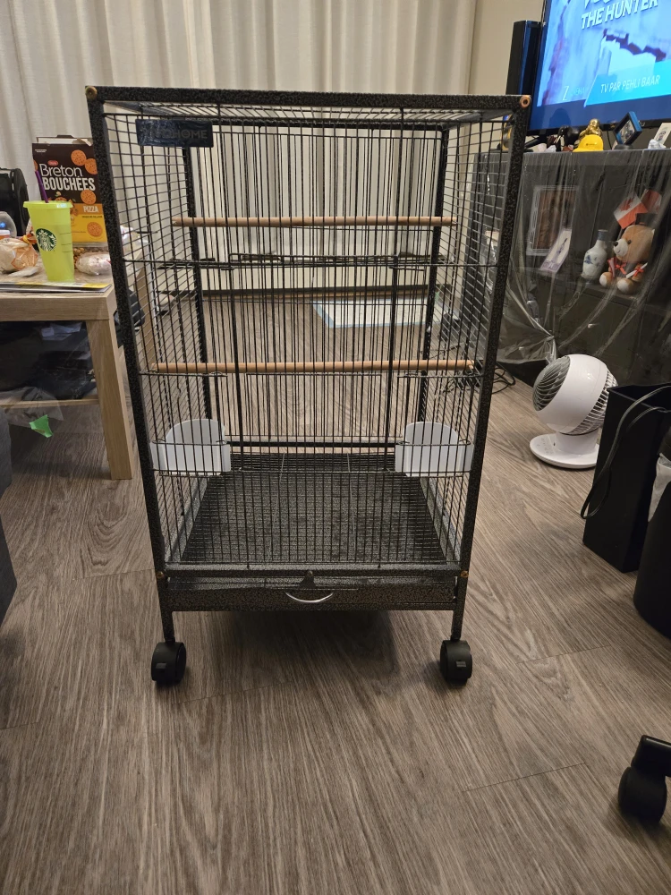 Moving sale : Vivihome 30 inch Iron Bird Cage with Wheels - photo 3