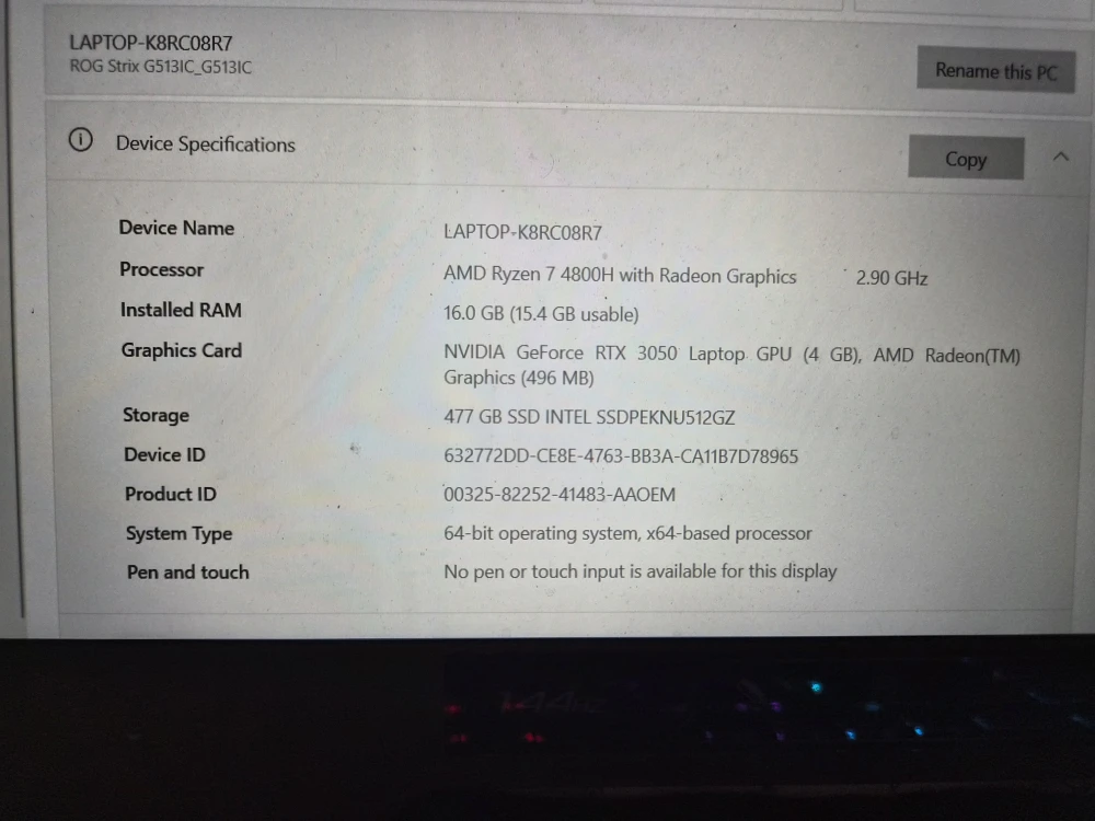 ASUS ROG Strix G513IC Gaming Laptop - photo 3