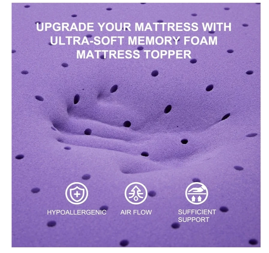 Ultra-Soft 2" Memory Foam Mattress Topper – Twin Size - photo 3