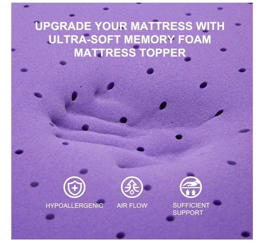 Ultra-Soft 2" Memory Foam Mattress Topper – Twin Size image indicator(3)