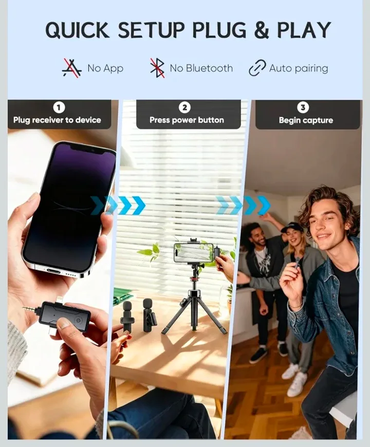 Wireless Mini Lavalier Microphone image indicator(6)