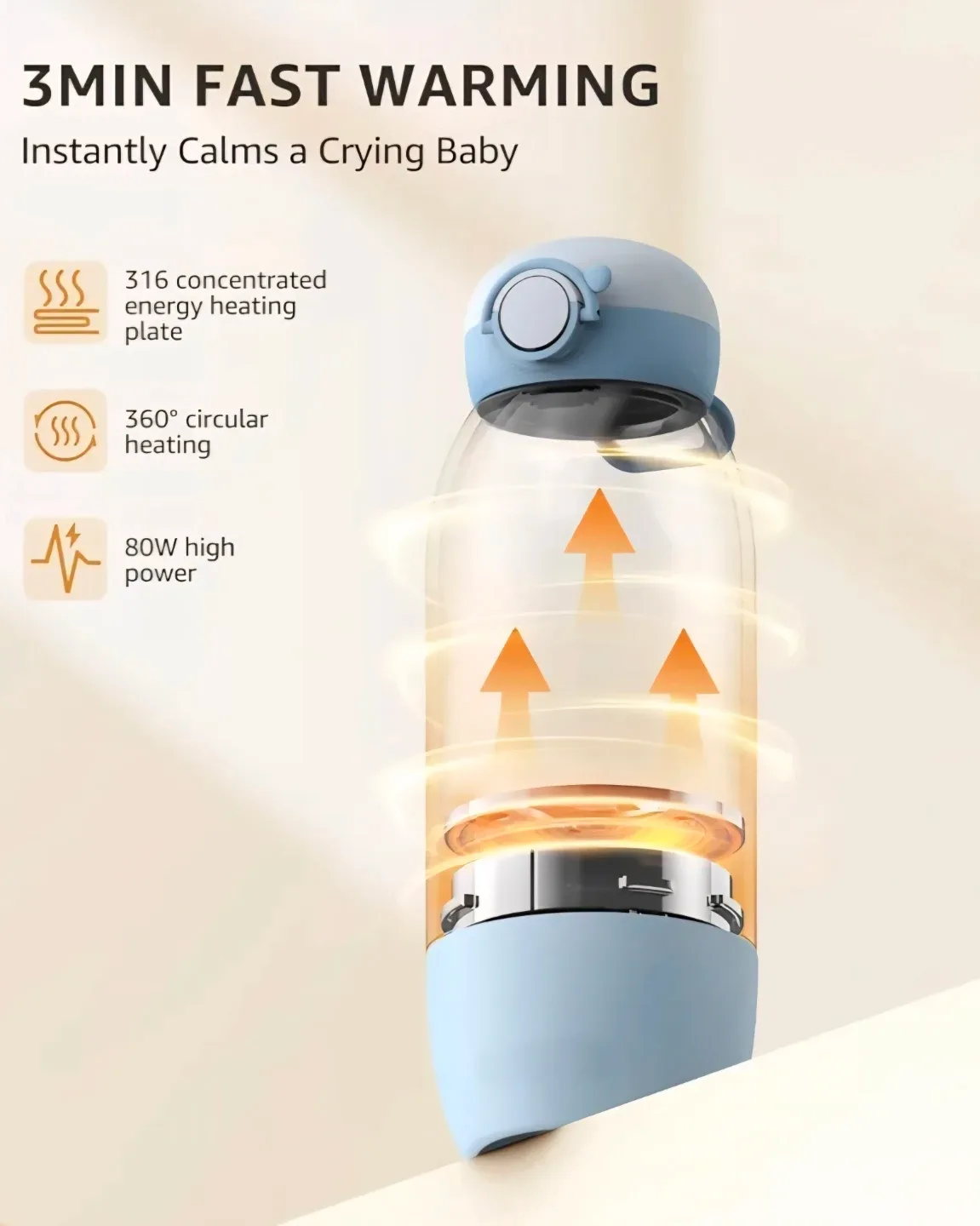 Grownsy Baby Bottle Warmer For Travel image indicator(9)