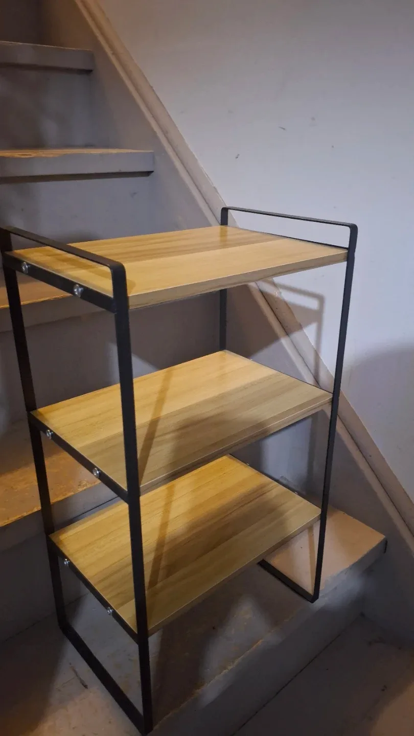 3-Tier Shelf - Wood & Metal Frame 8x12x21" image indicator(2)