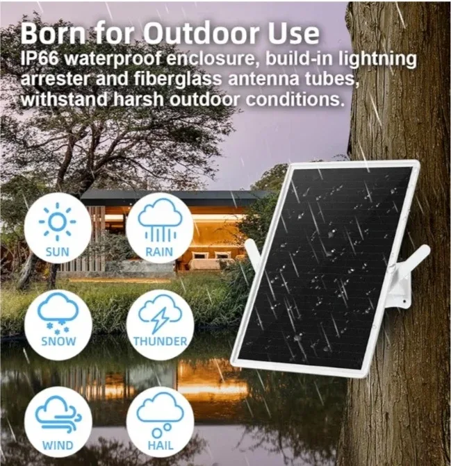 WiFi Extender Signal Booster Solar Battery Outdoor image indicator(8)