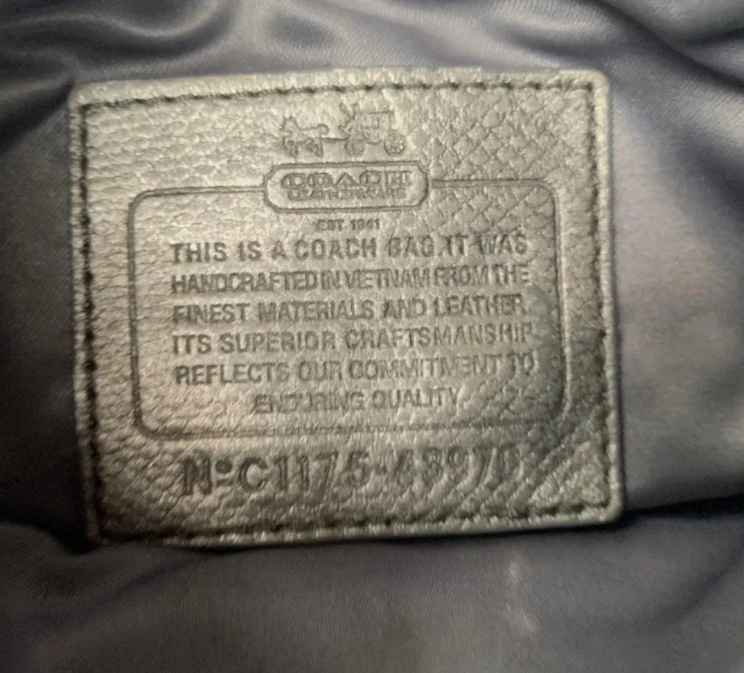 Vintage Coach Beige  Canvas & Leather Crossbody Purse image indicator(8)