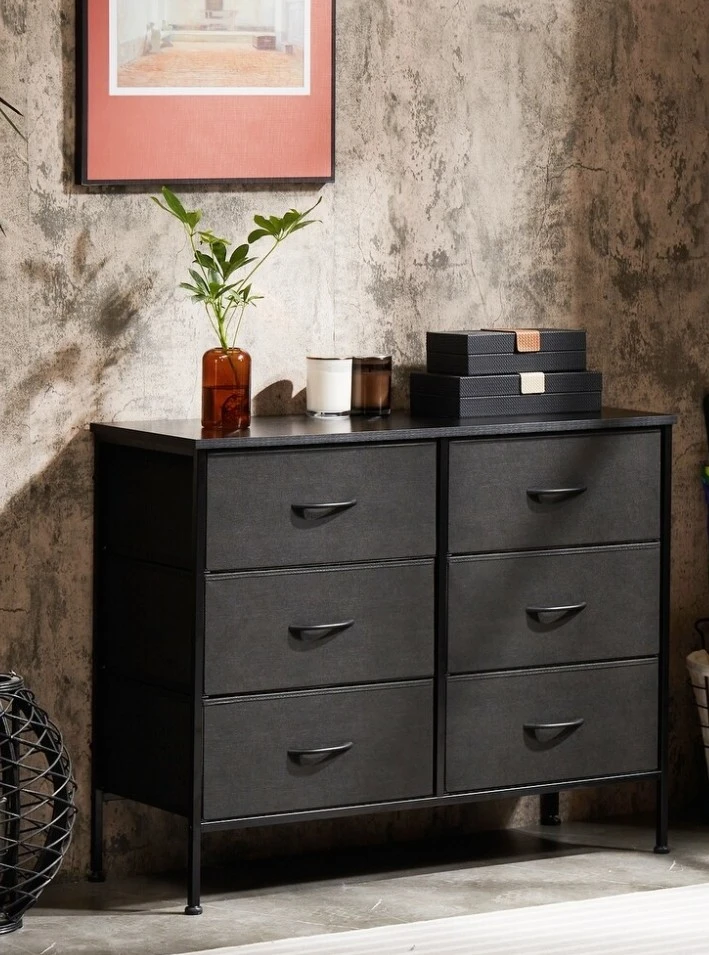 Black 6-Drawer Dresser