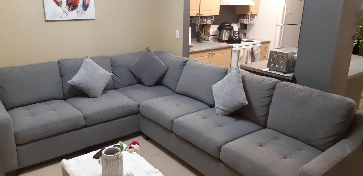 Grey Sectional Sofa with Ottoman image indicator(3)