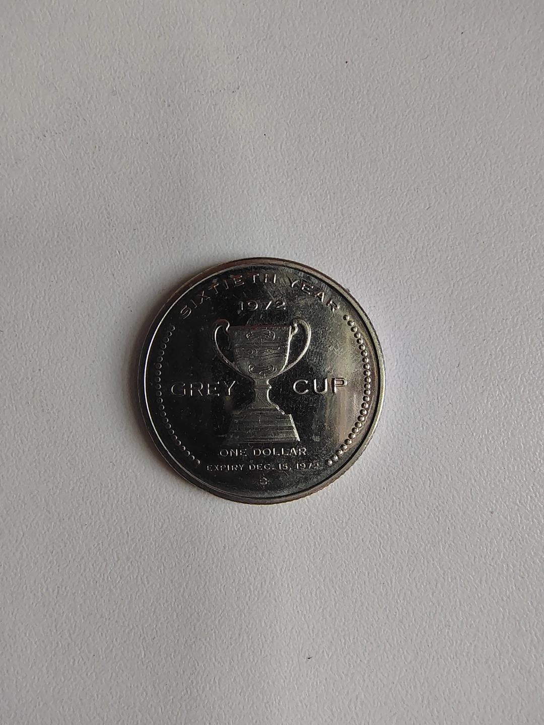 1972 Grey Cup One Dollar Coin