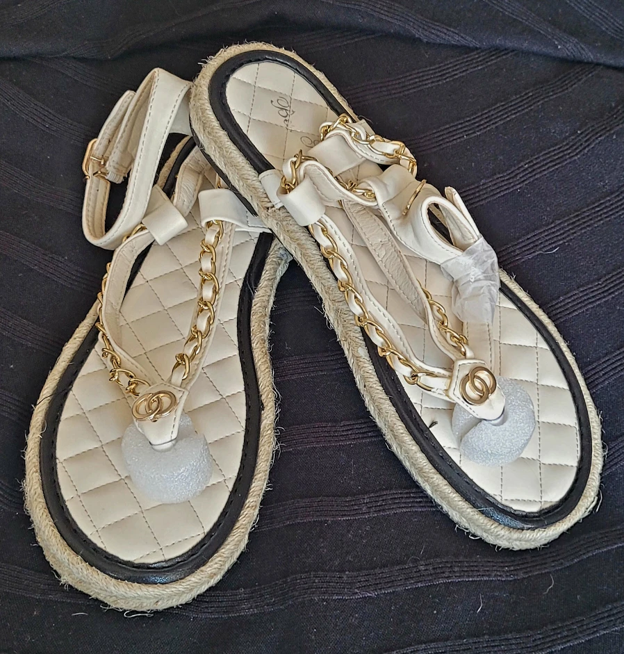New Designer Inspired Sandals - Size 7