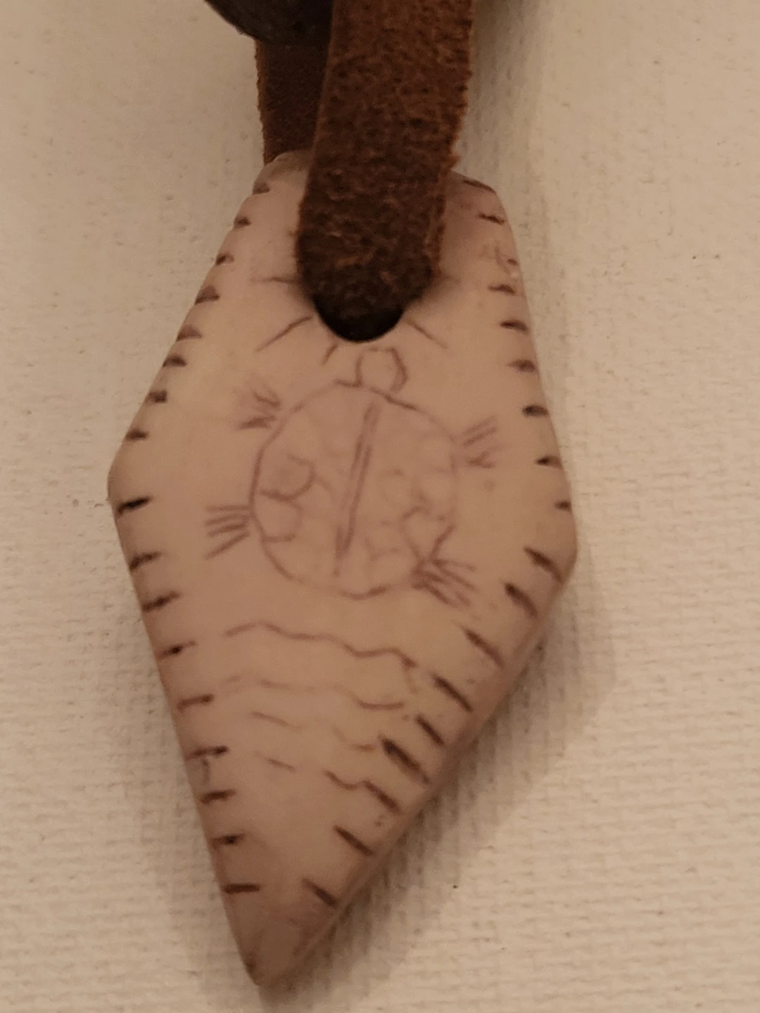 Handmade Bone Turtle Necklace - photo 2