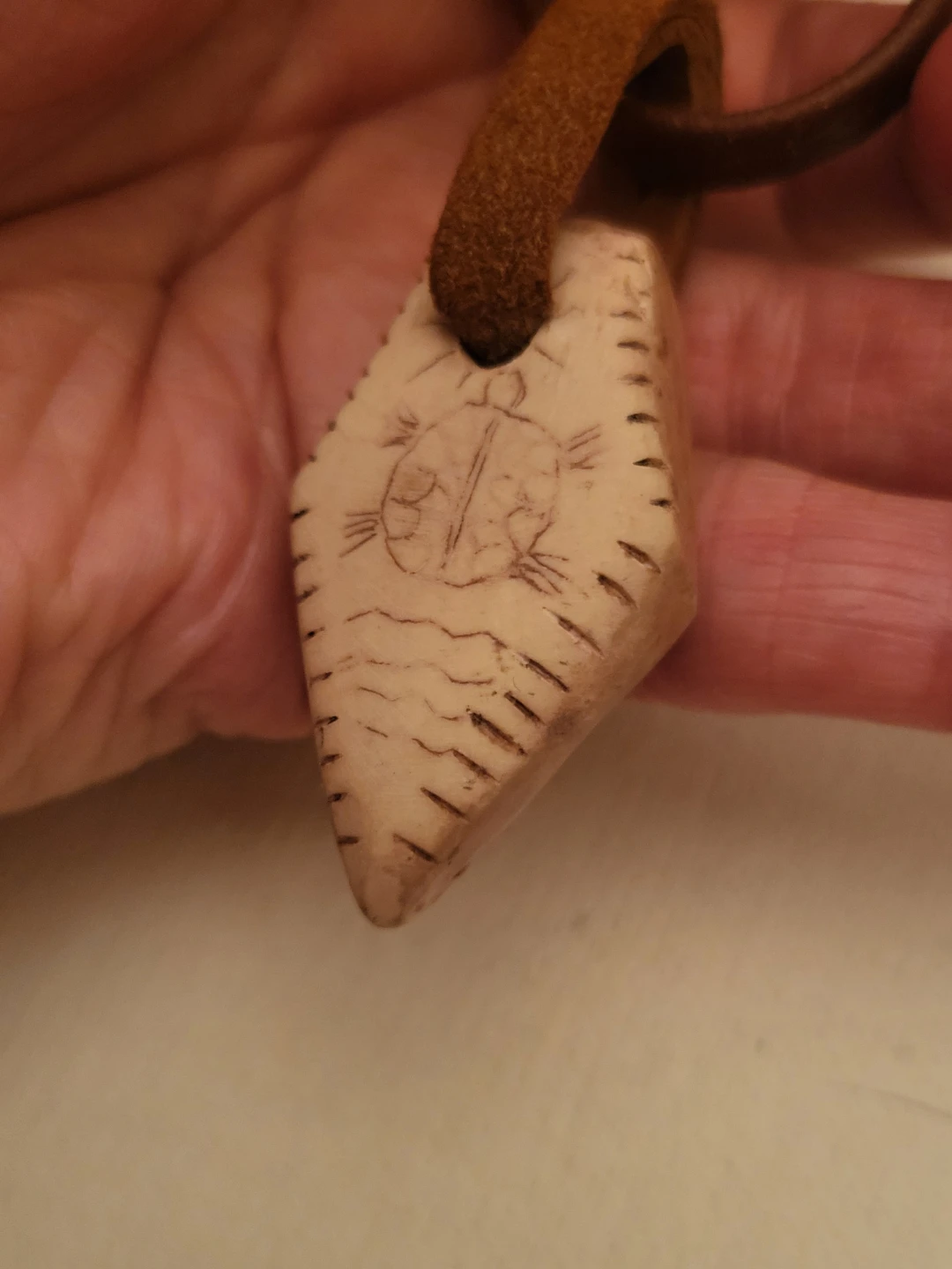 Handmade Bone Turtle Necklace - photo 5