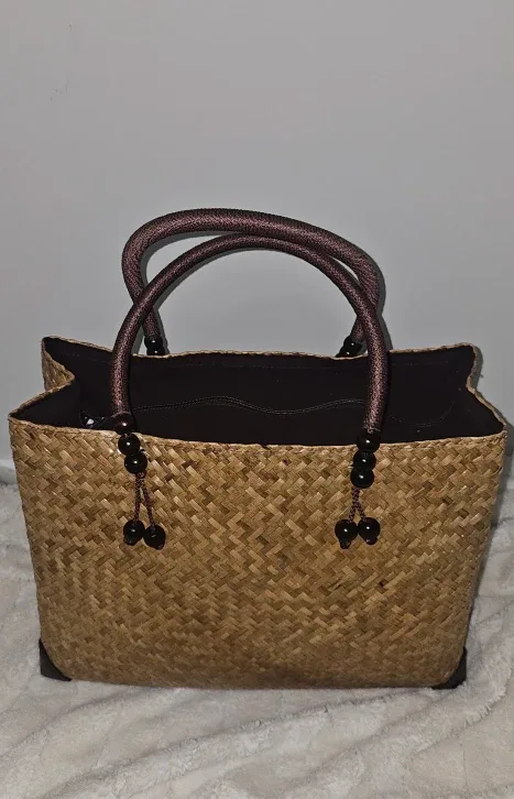 Woven Straw Tote Bag image indicator(2)