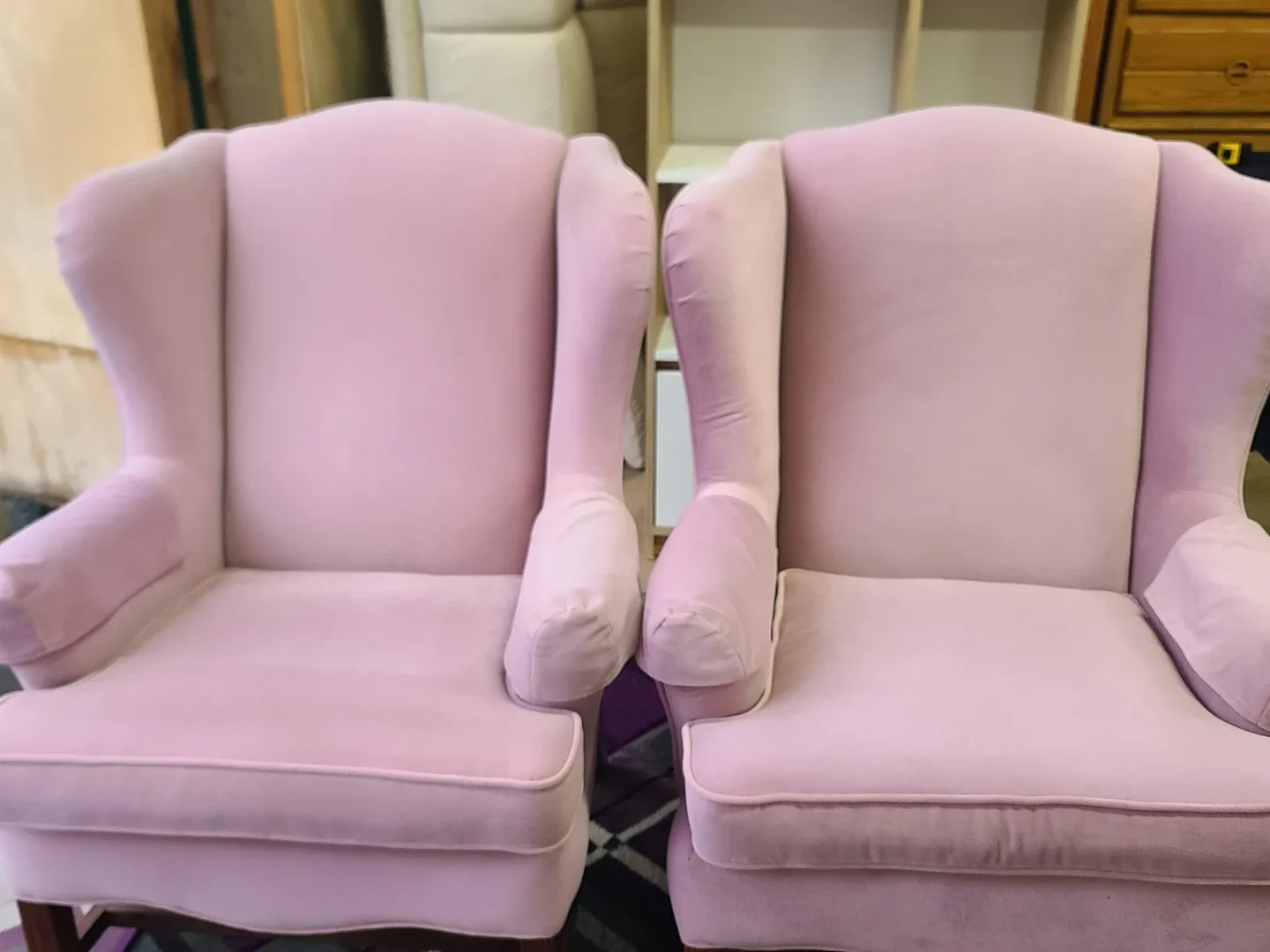 Sklar Peppler Pink Wingback Chairs - Set of 2 image indicator(3)