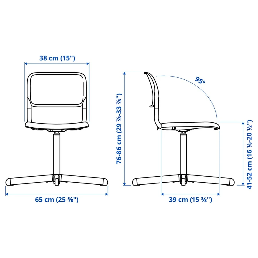 (Used) IKEA Smallen  Swivel Chair - Black - photo 2