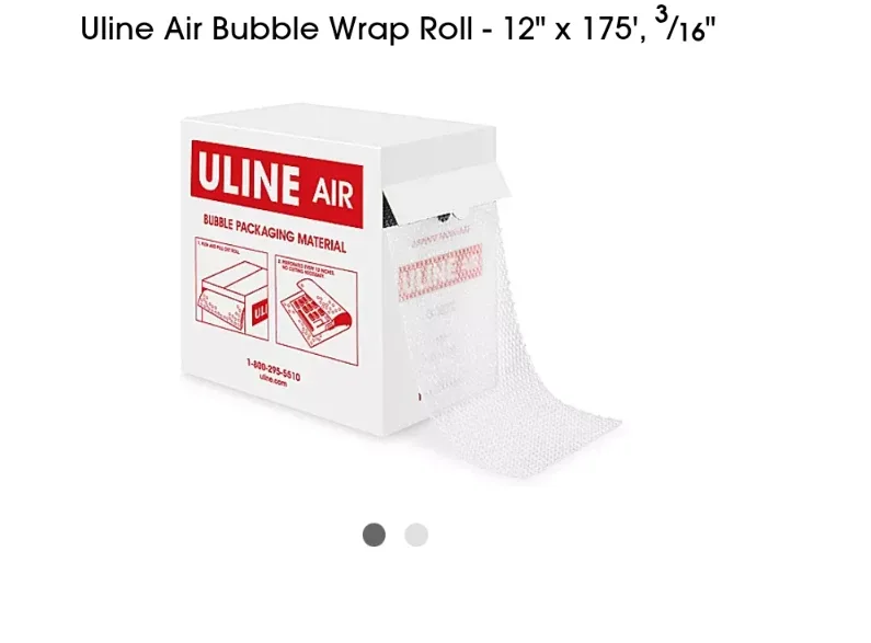Uline Air Bubble Wrap Roll 12" x 175'