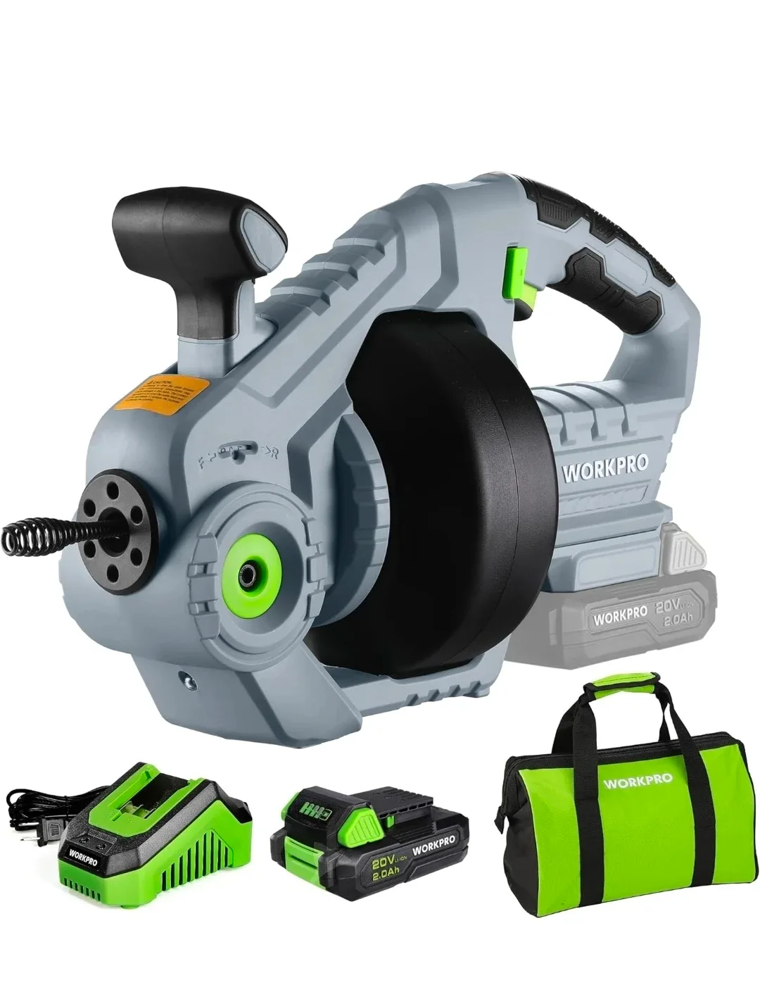 WORKPRO Drain Auger Power Snake image indicator(3)