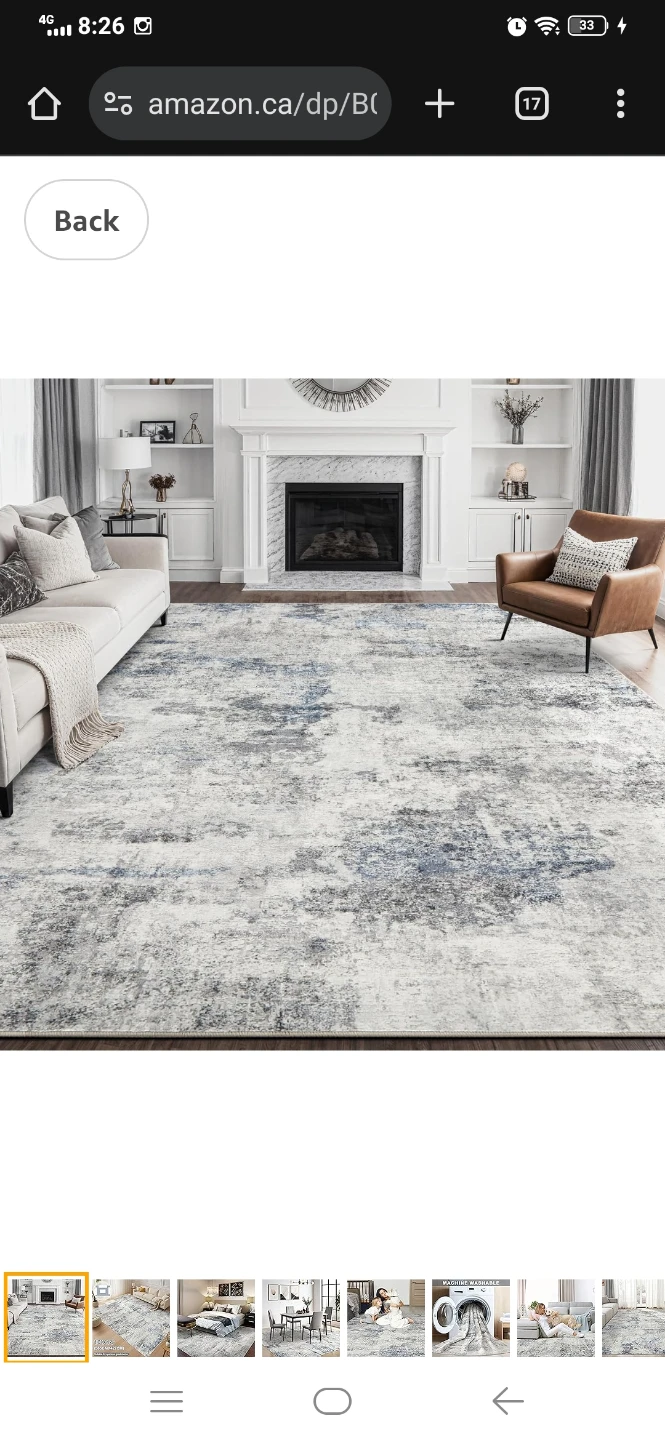 10'x14' Area Rug - Grey & Blue - Brand New
