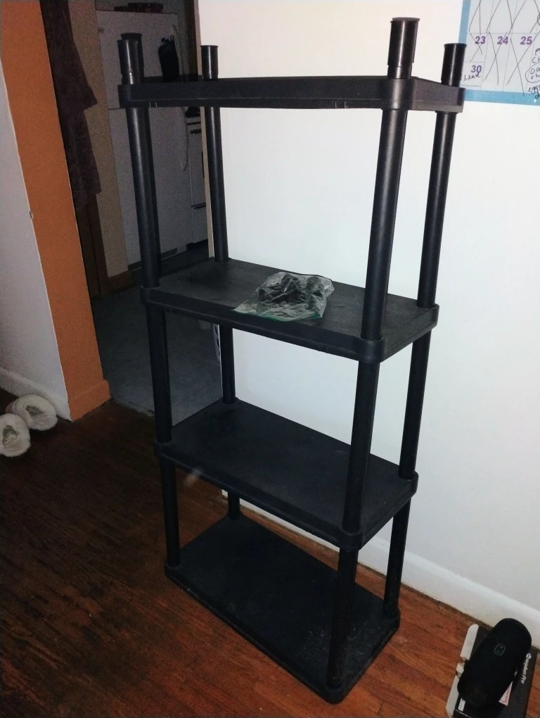 FREE Black 4-Tier Plastic Shelf (PICK UP ONLY)