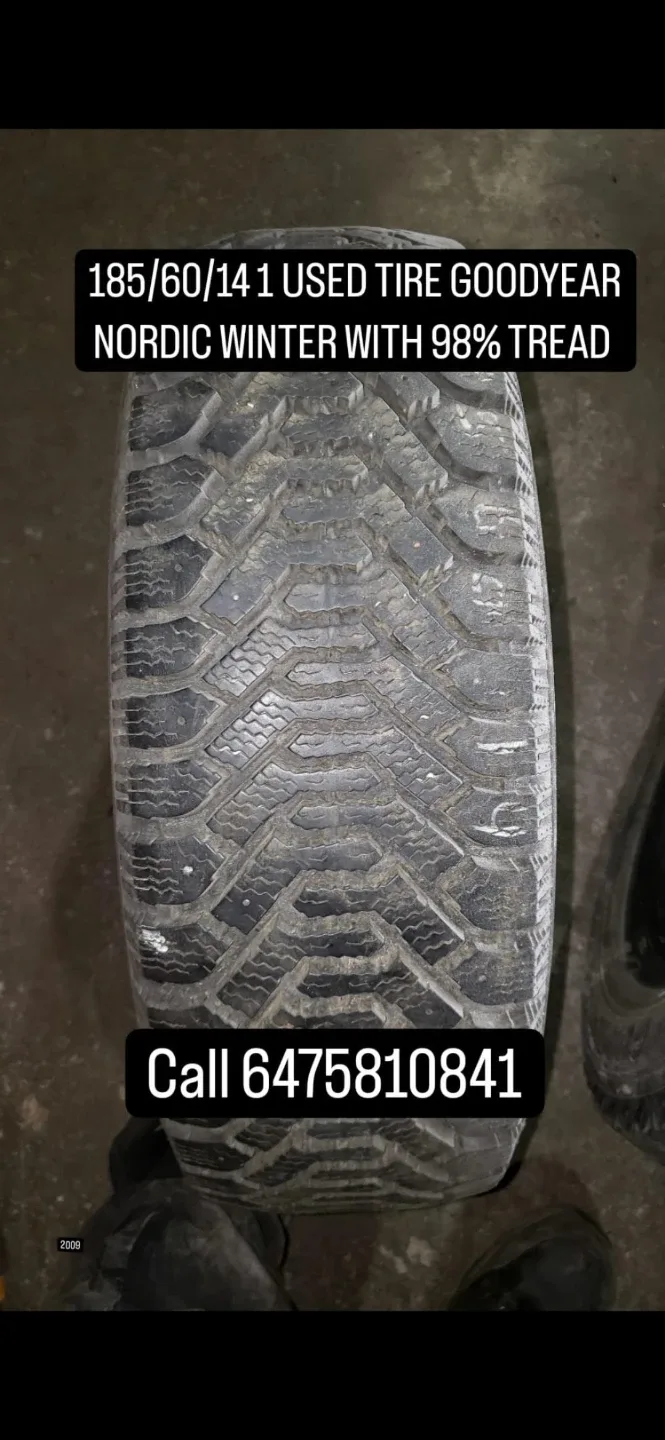 Goodyear Nordic Winter Tire 185/60/14 - 98% Tread thumbnail