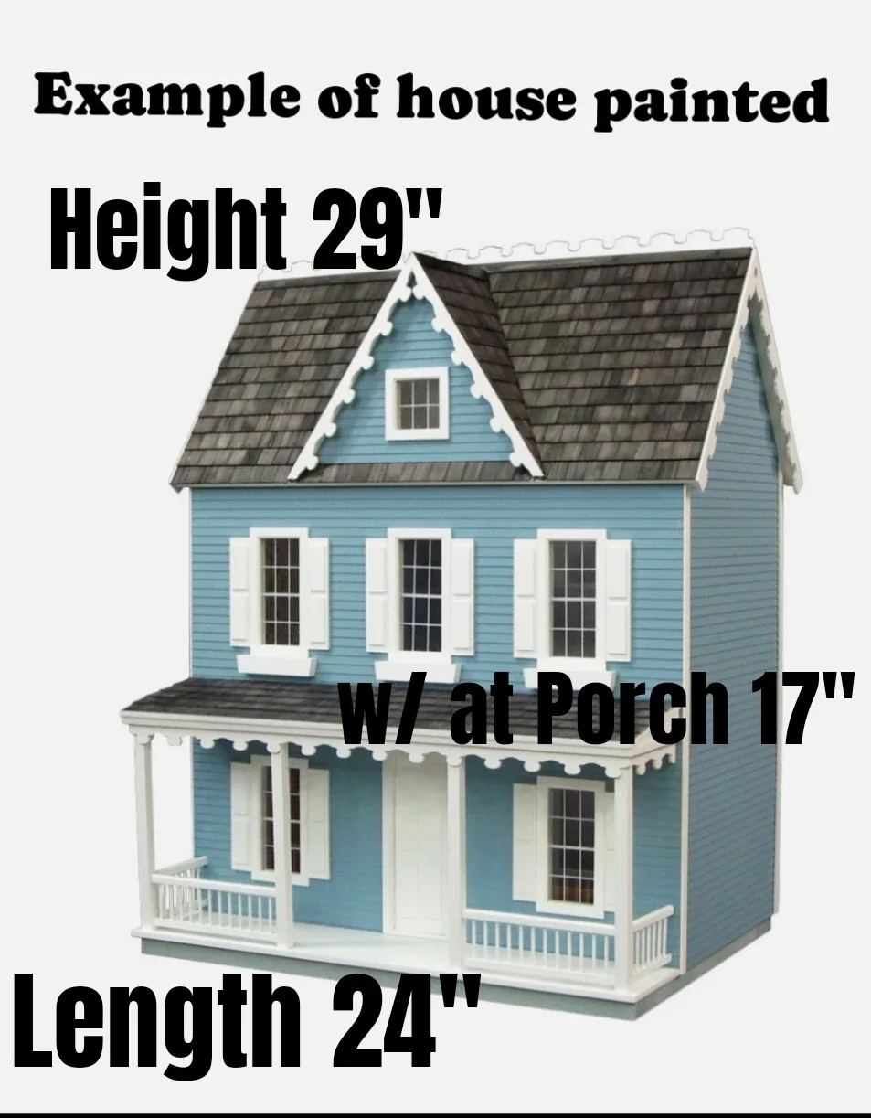 New in Box Dollhouse Assembled Unfinished 1" scale 🥕 image indicator(3)