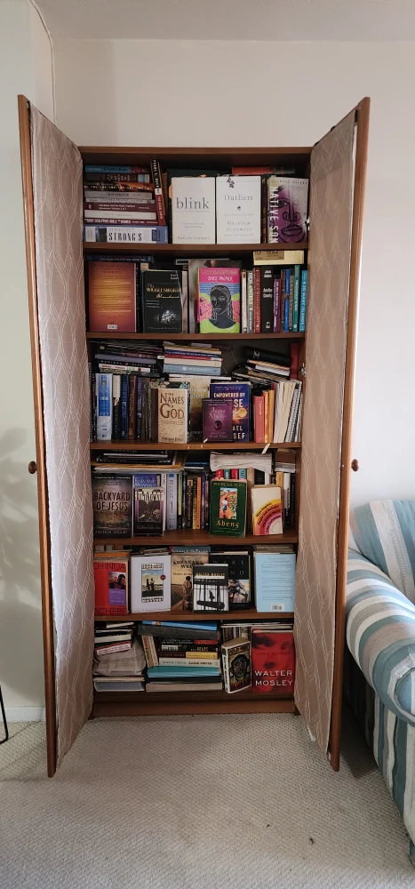 Wood Framed Bookcase Cabinet - photo 2