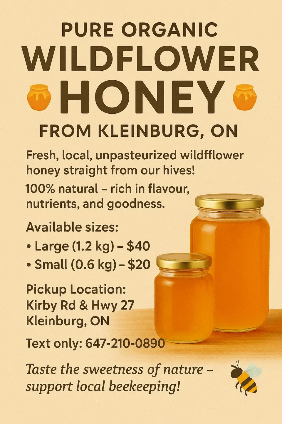 Pure Organic Wildflower Honey