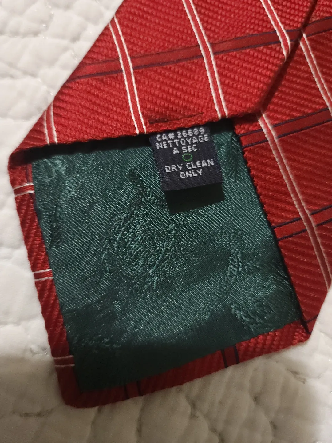 Tommy Hilfiger Red Plaid Tie image indicator(4)