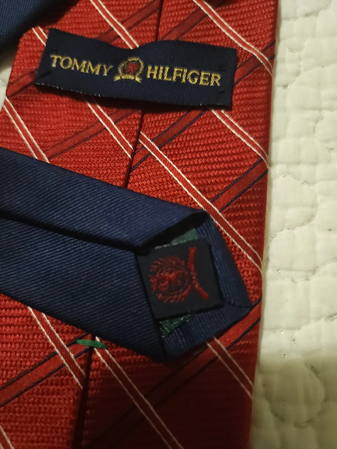 Tommy Hilfiger Red Plaid Tie image indicator(5)