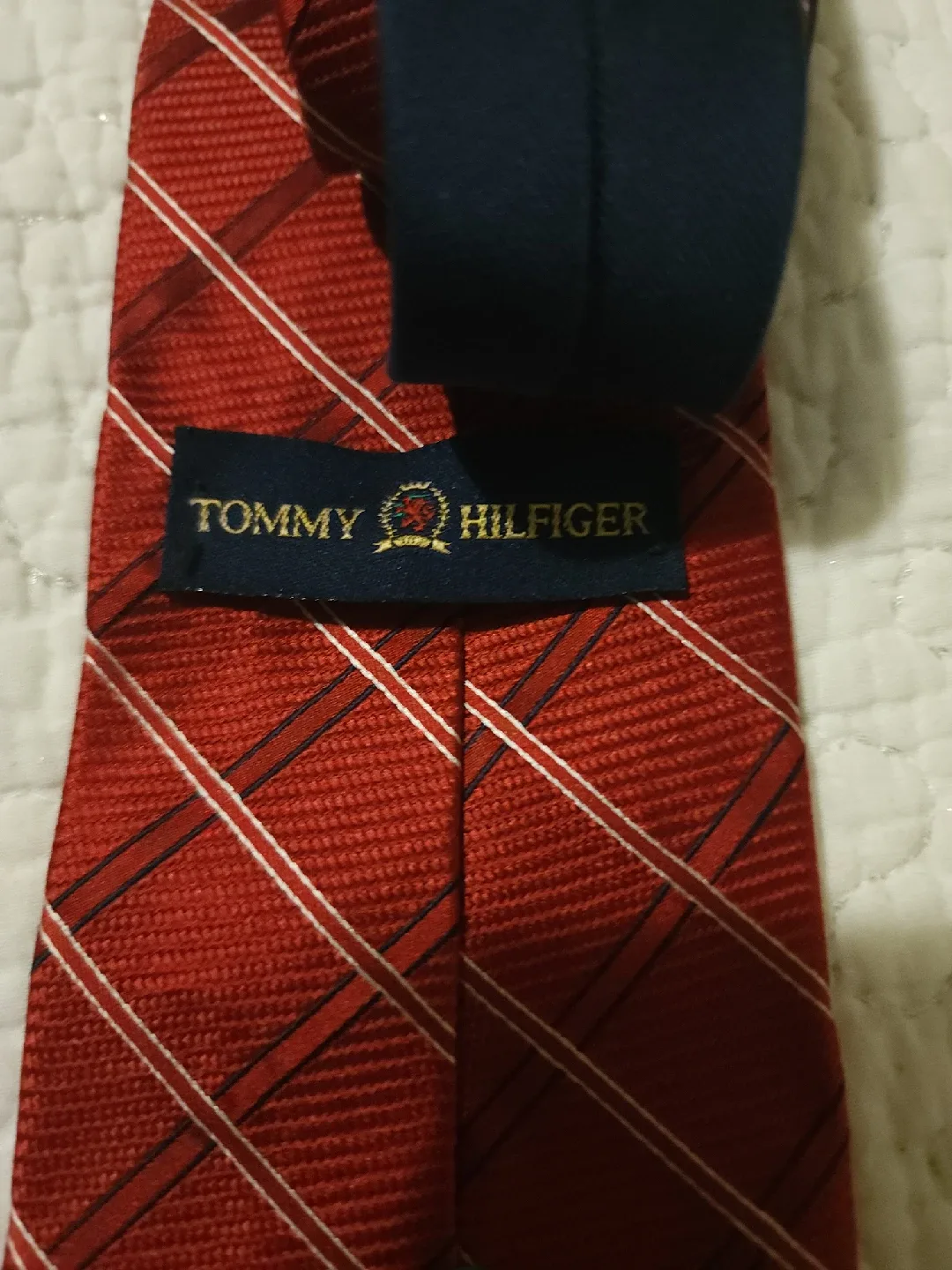 Tommy Hilfiger Red Plaid Tie image indicator(6)
