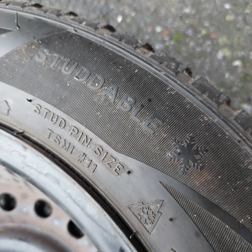 175/65R14  Certified Wintertrek Studdable Tires set Steel Wheels image indicator(7)