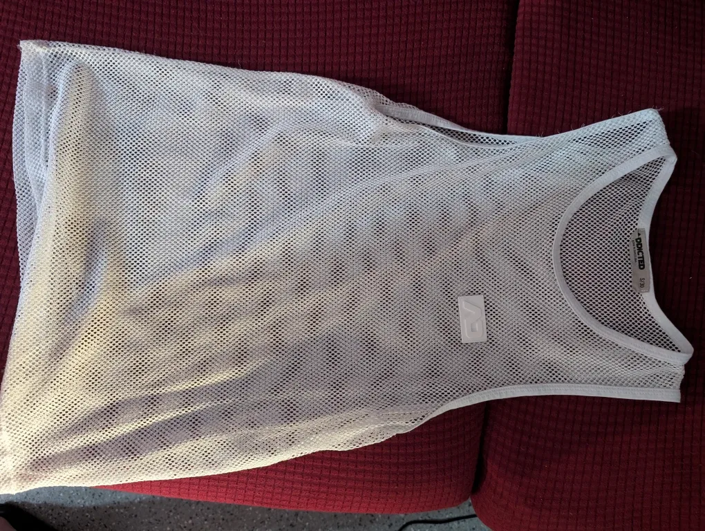 Addicted White Mesh Tank Top S/M