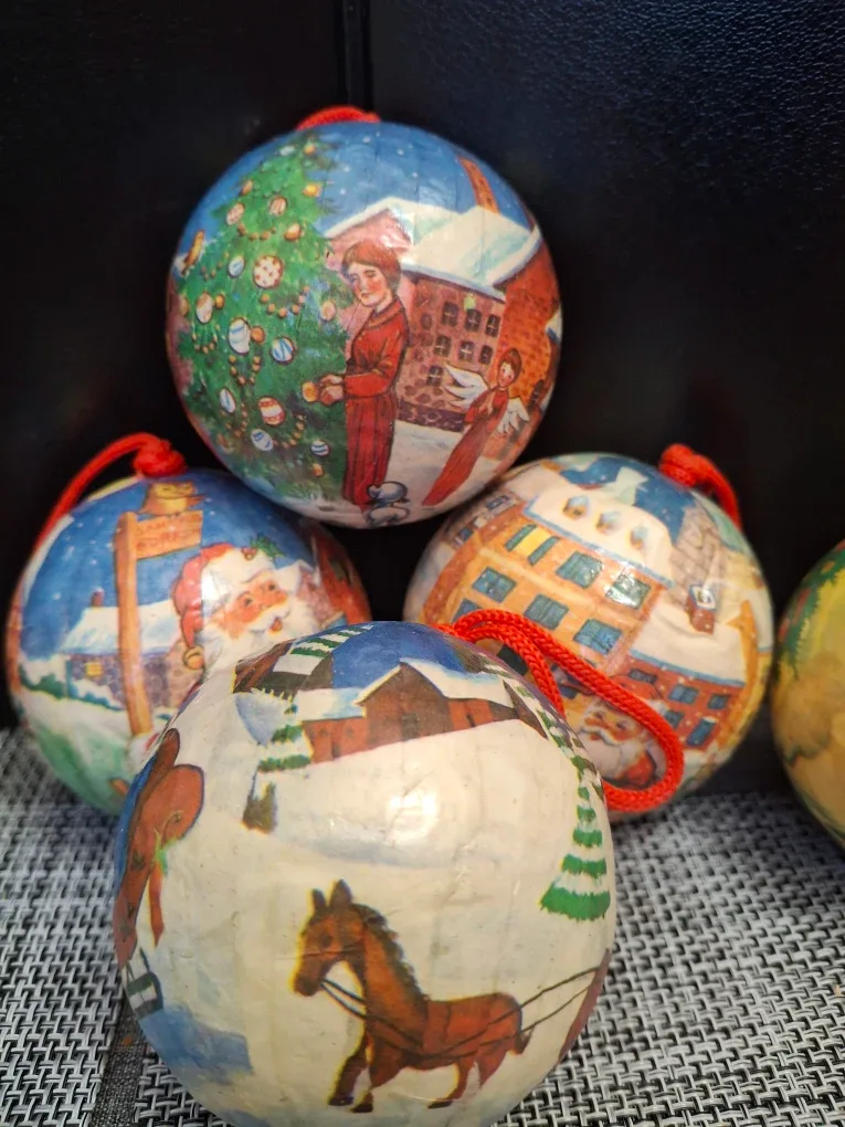 Vintage Christmas Ornaments - Set of 6 image indicator(4)